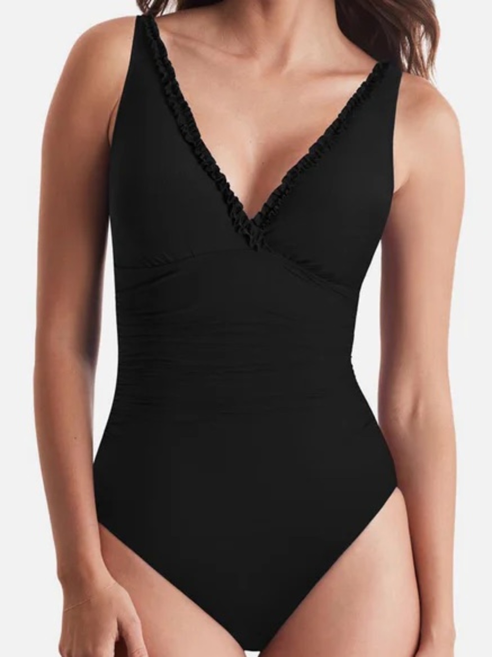 mimi flamingo black one piece bathing suit size 8 new with tags